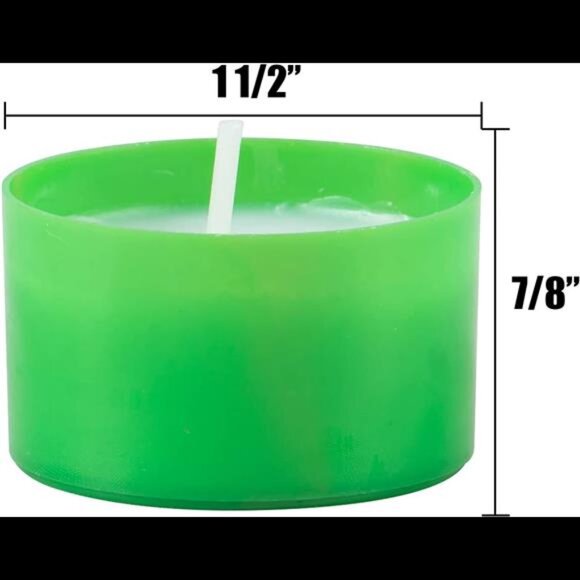 96 Pack Multicolor Unscented 6 to 7 Hour Long Burning Tea Light Candles - Picture 6 of 7